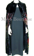 Opera Cape Coat Silk Burnout Velvet Art Nouveau Hooded Lined Maya Cloak