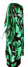 Caftan Dress Kimono Silk Burnout Velvet Green Black Hand Dyed Maya Matazaro