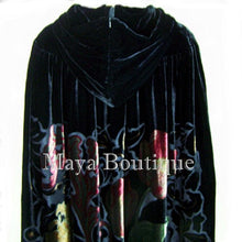 Opera Cape Coat Silk Burnout Velvet Art Nouveau Hooded Lined Maya Cloak