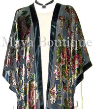 Silk Caftan Kimono Jacket Velvet Black Multi Gypsy Rose Maya Matazaro USA Made