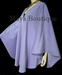 Cashmere Cape Ruana Coat Wrap Periwinkle USA Made Maya Matazaro