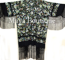 Embroidered Flamenco Silk Opera Coat Kimono Jacket Floral Birds Maya Matazaro
