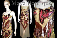 Silk Beaded Burnout Velvet Flapper Dress M & Jacket 2pcs Set Maya Matazaro